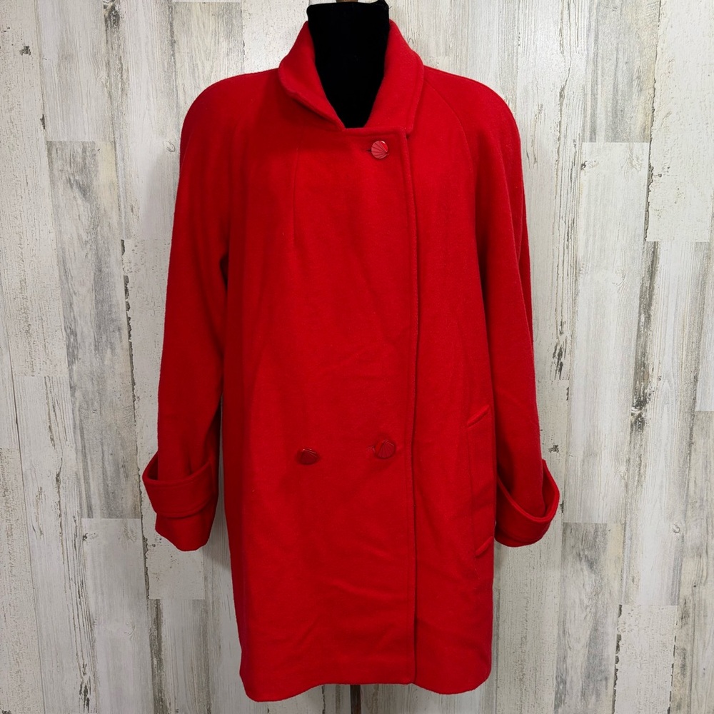 Ms Freddi Vintage‎ Red Wool Coat